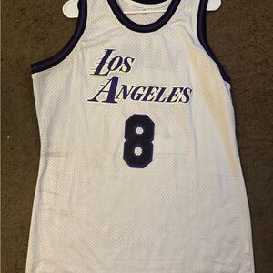 White and Purple Los Angeles Basketball Jersey